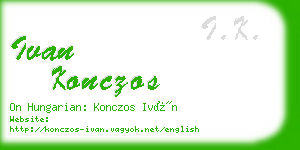 ivan konczos business card